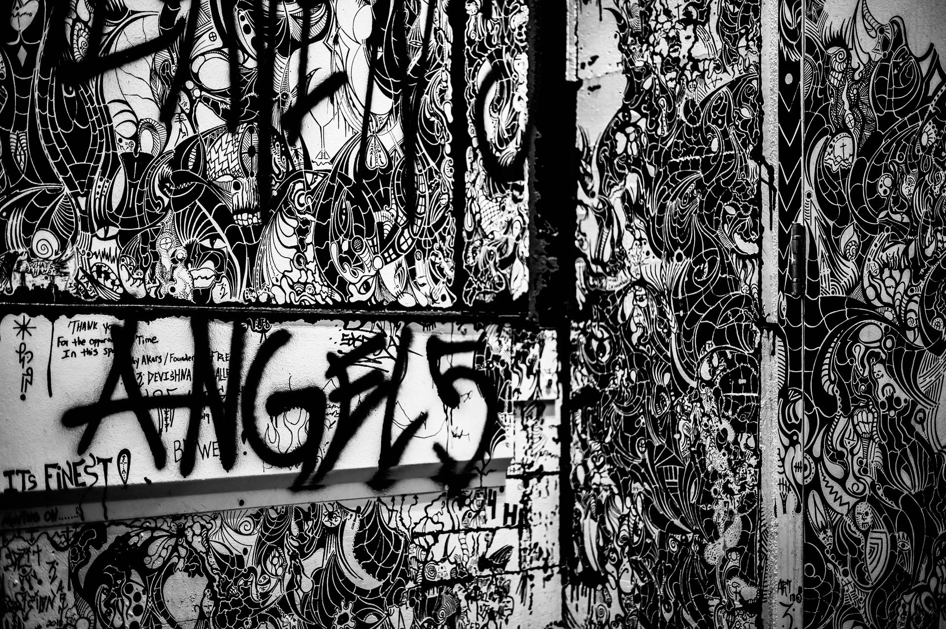 Urban graffiti wall representing Accends enterprise security infrastructure